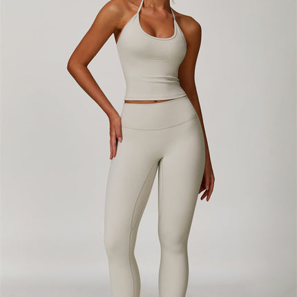 The Surge Halter Crop Top Leggings 2-Piece Set