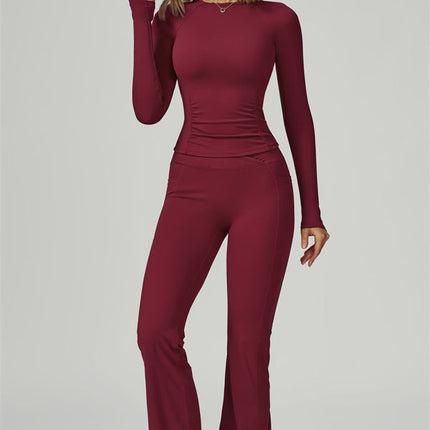 The FlexFit Active Top Flared Leggings 2-Piece Set