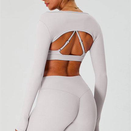 The Ember Sports Bra Crop Top Flared Leggings 3-Piece Set