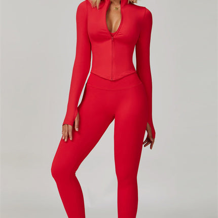 The Empower Jacket Sports Bra Leggings 3-Piece Set