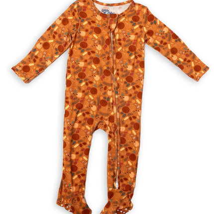 Fall Bamboo Zipper Footie