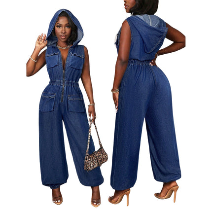 Fashionable Loose Cowboy Jumpsuit