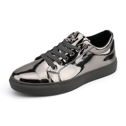 Fashionable Low Cut Shiny Flat Bottom Shoes