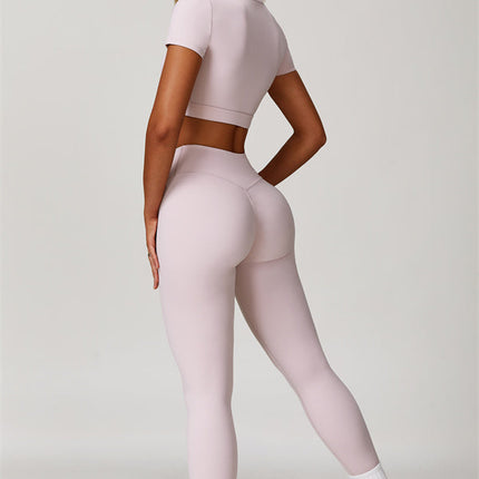The Lavish Cut-out Crop Top Leggings 2-Piece Set