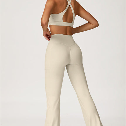The Glacier Sports Bra Flared Leggings 2-Piece Set