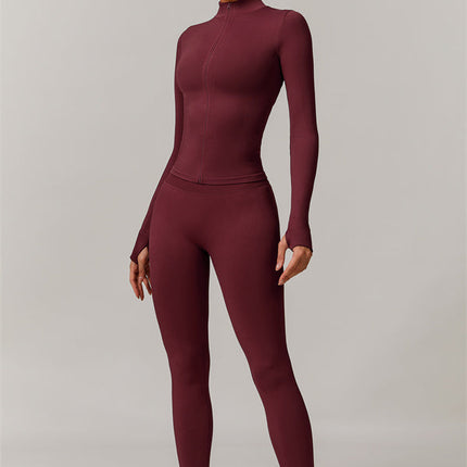 The Nova Luxe Jacket Sports Bra Leggings 3-Piece Set
