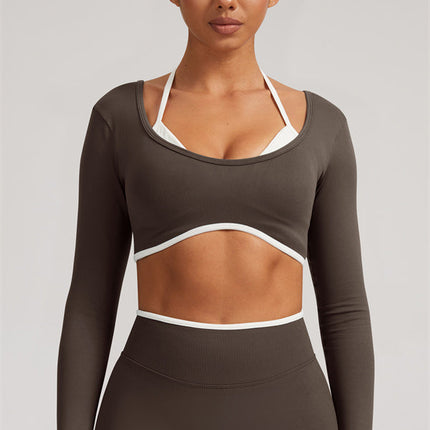 The Elevate Long Sleeve Crop top Shorts 2-Piece Set