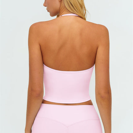 The Twirl Halter Tank Top New Straight Leg Pants 2-Piece Set