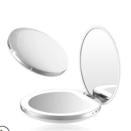 Cute Flip Cover Portable Rechargeable Makeup Mirror For Women