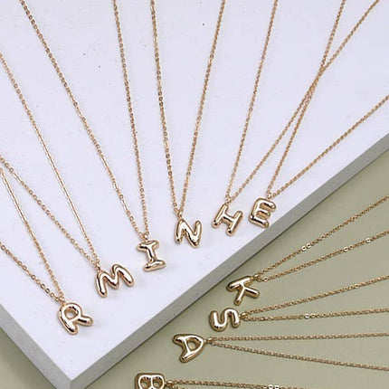 BALLOON BUBBLE PERSONALIZED INITIAL NECKLACE | 80N108