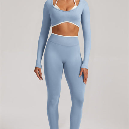 The Elevate Long Sleeve Crop top Leggings 2-Piece Set