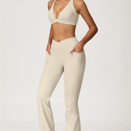 The Glacier Sports Bra Flared Leggings 2-Piece Set