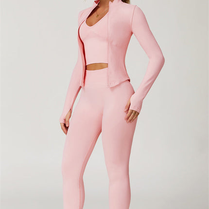 The Delight Jacket Sports Bra Leggings 3-Piece Set