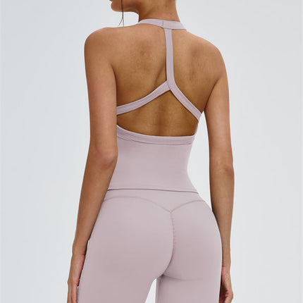 The Slate Y-Back Top Flared Leggings 2-Piece Set