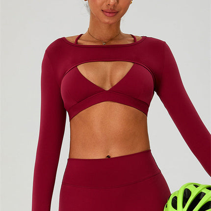 The Ember Sports Bra Crop Top Leggings 3-Piece Set