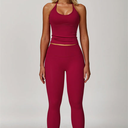 The Surge Halter Crop Top Leggings 2-Piece Set