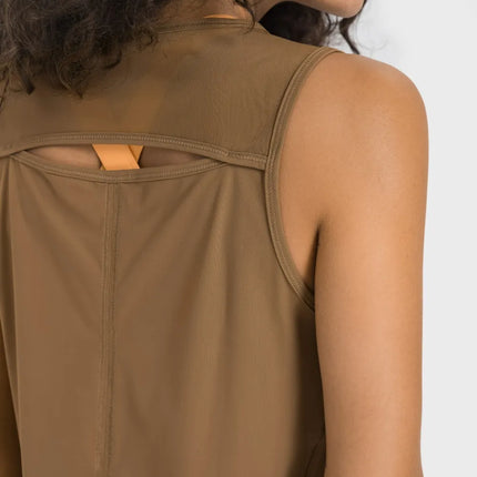 Millennia Cutout Back Round Neck Active Tank