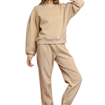 Fleece Jogger Pants with Drawstring
