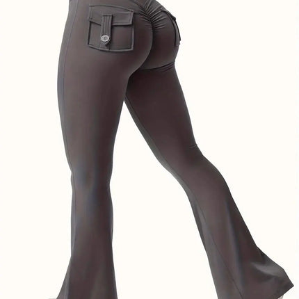 Flare Yoga Pants High Waisted | Flairé™ Flared Leggings with Pockets 30"
