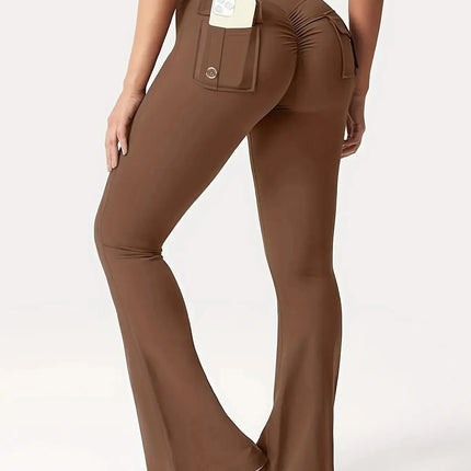 Flare Yoga Pants High Waisted | Flairé™ Flared Leggings with Pockets