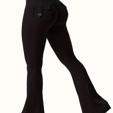 Flare Yoga Pants High Waisted | Flairé™ Flared Leggings with Pockets