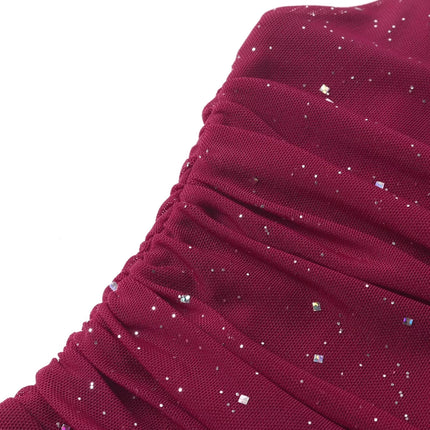 Glitter Tube Mermaid Maxi Dress