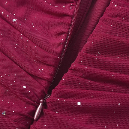 Glitter Tube Mermaid Maxi Dress