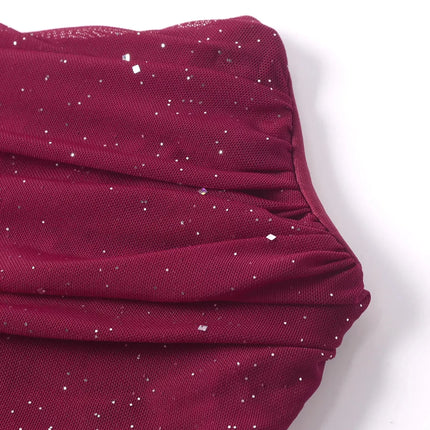 Glitter Tube Mermaid Maxi Dress