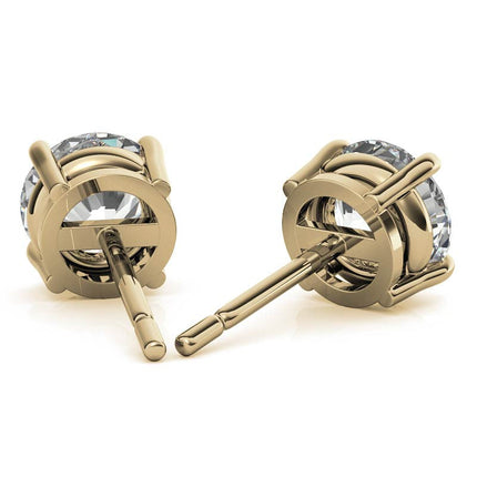2.00 CTW AGI Certified Lab Grown Diamond (G-VS) Stud Earrings in 14K White or Yellow Gold