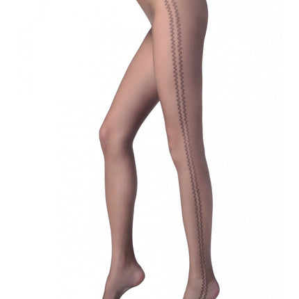 Conte Bliss 20 Den - Fantasy Women's Pantyhose with Zig-Zag Pattern on both sides (15С-50СП)