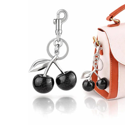 Cherry Purse Charm Keychain for Handbags – Cute Cherry Purse Charm & Strawberry Keychain Gift for Women