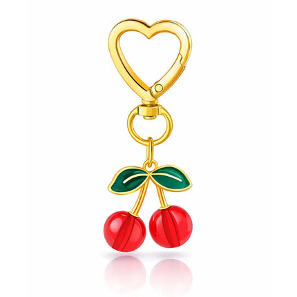 Cherry Purse Charm Keychain for Handbags – Cute Cherry Purse Charm & Strawberry Keychain Gift for Women