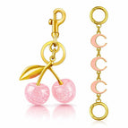 Pink Cherry Charm & Bag Extenders (Pink Moon)