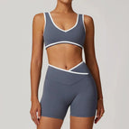 Bra/Shorts - Blue Gray / S