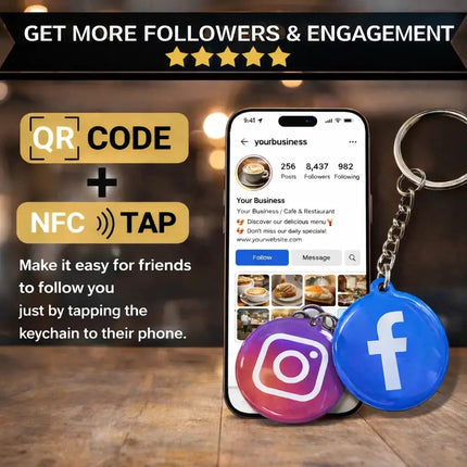 NFC Keychain – Instantly Share Social Media & Contact Info with One Tap