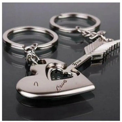 Couple Heart Keychain Set – Matching Love Keyrings for Boyfriend & Girlfriend