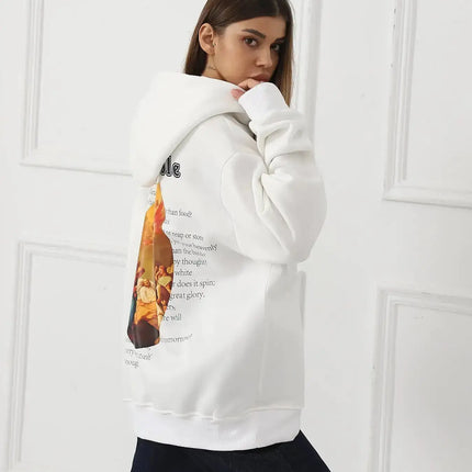 Women’s Printed Sweatshirt – Casual Long Sleeve Fashion Top