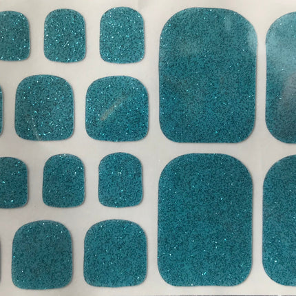 Kids & Toes - Light Teal Glitter