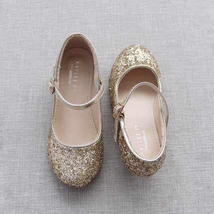 Rock Glitter Mary Jane with Glitter Heels for Girls