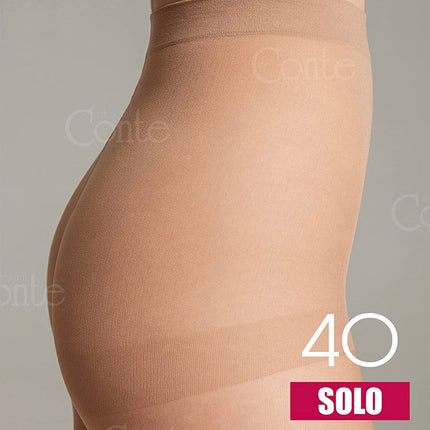 Conte Solo 40 Den - Classic Women's Tights with a Reinforced Shorts (8С-38СП)