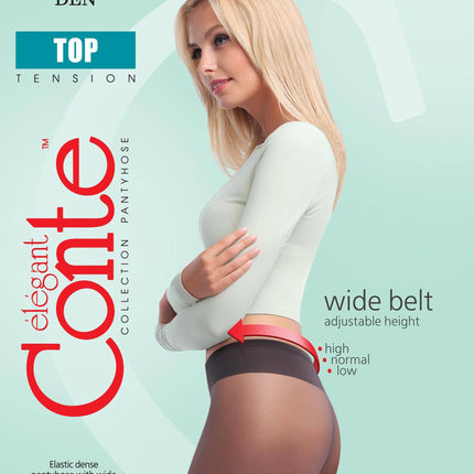Conte Top 40 Den - Classic Women's Tights Sheer to Waist T-top Low Waist (8С-64СП)