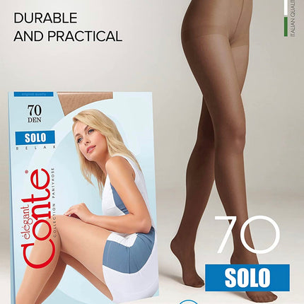 Conte Solo 70 Den - Classic Women's Tights With a Reinforced Shorts (15С-43СП)