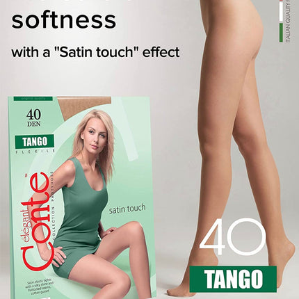 Conte Tango 40 Den - Classic Sheer to Waist T-top Women's Tights (8С-46СП)
