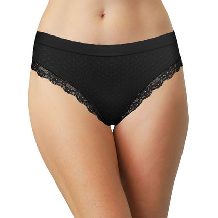 Scalloped Dot and Lace Seamless Tag Free Bikini-Last Chance