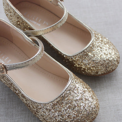 Rock Glitter Mary Jane with Glitter Heels for Girls