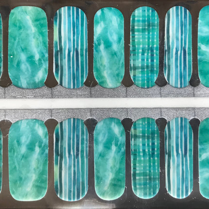 Teal Brush Strokes