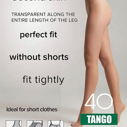 Conte Tango 40 Den - Classic Sheer to Waist T-top Women's Tights (8С-46СП)