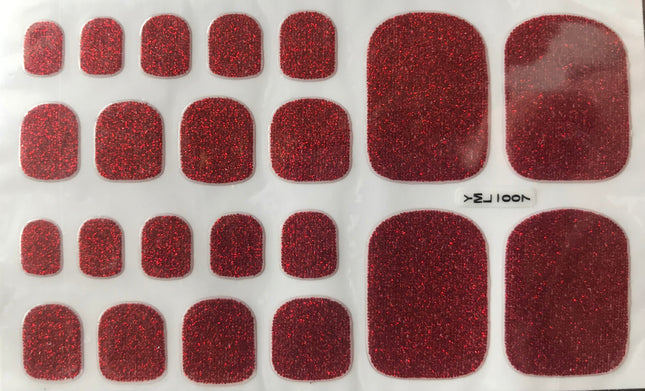 Kids & Toes - Ruby Red Glitter