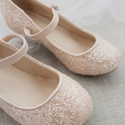 Rock Glitter Mary Jane with Glitter Heels for Girls