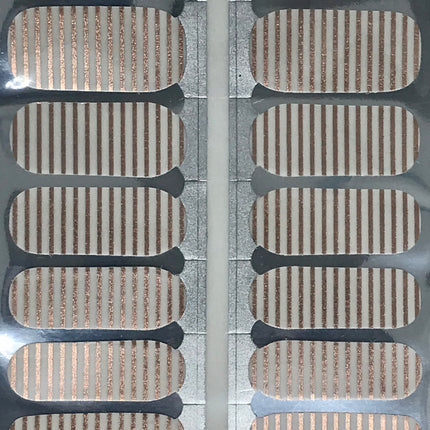 Metallic Stripe Sheer Overlay